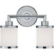 None 2 Light 13.75 inch Chrome Bathroom Vanity Light Wall Light